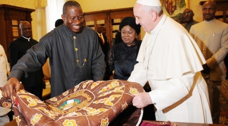 President Jonathan Meets Pope Francis At The Vatican