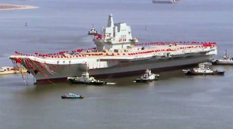 China launches domestically built ship