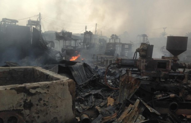 Multi-billion factories burnt to ashes in Ibadan
