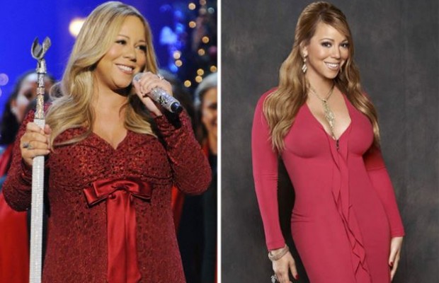 Mariah Carey shows off her curves