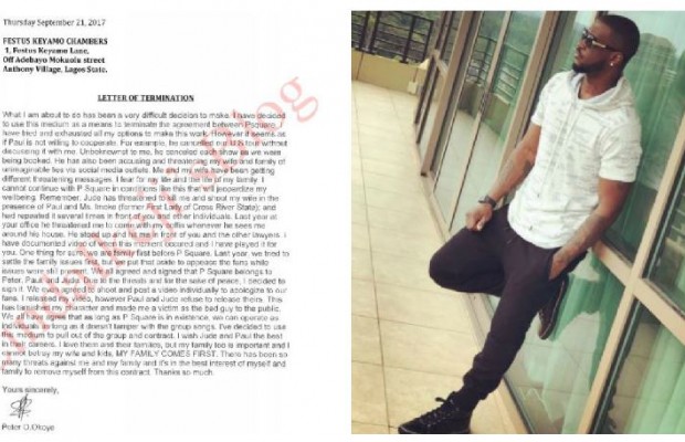 Peter Okoye breaks from the PSquare music group