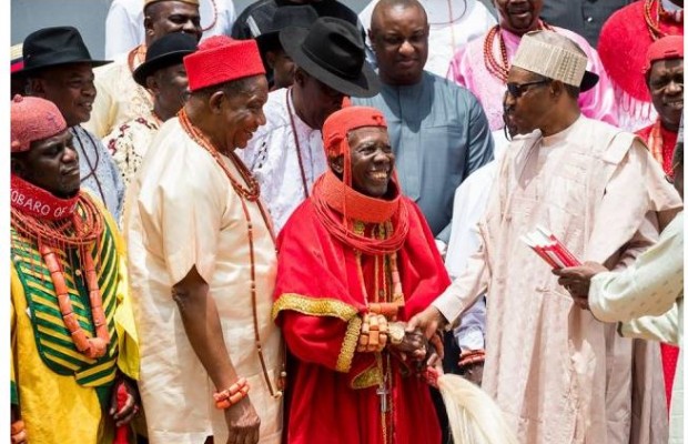 Buhari receives Urhobo traditional rulers
