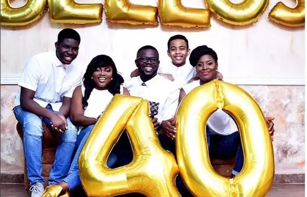 JJC Skillz @ 40: Funke Akindele shares first family photos