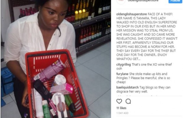 Lady steals from Lagos store