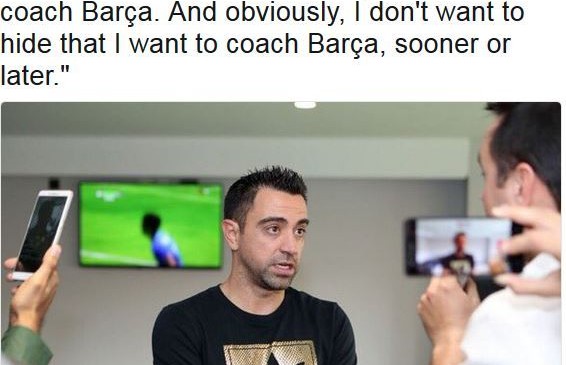 Xavi: My dream is coach FC Barcelona