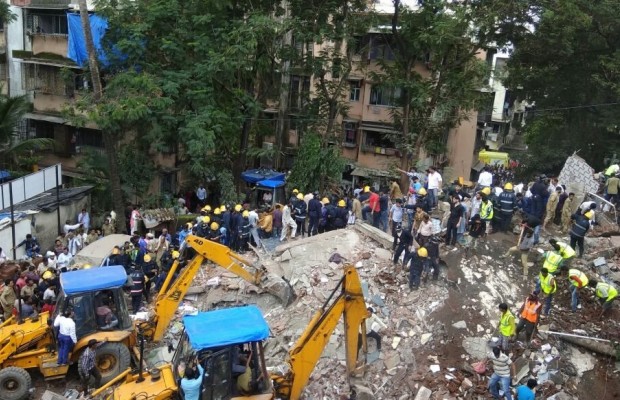 30 feared trapped as 4-storey building collapses in India