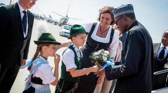 President Buhari in Germany for G7 Summit
