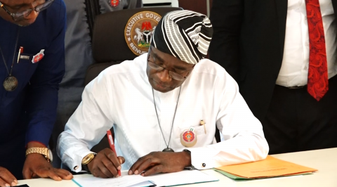 Gov Alia Signs 2024 Budget Of  N225.7BN Into Law