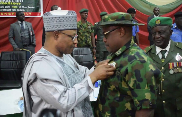 Uba sani lunch arm forces remembrance day emblem