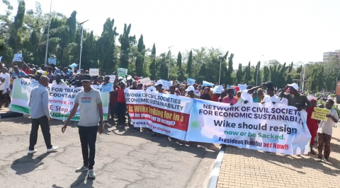 FCT Residents protest, demand immediate resignation of Wike.