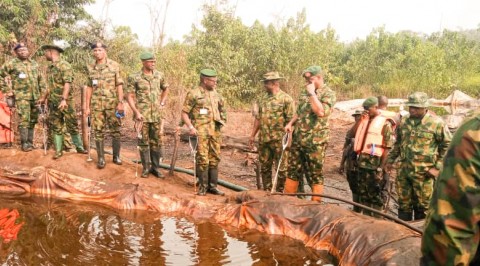 Army GOC inspects clearance operation sites in Rivers