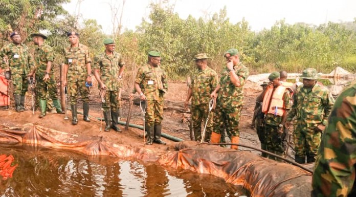 Army GOC inspects clearance operation sites in Rivers