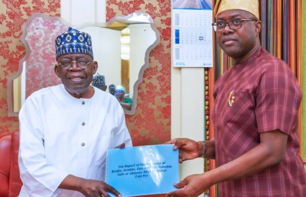 Bodija Explosion- Governor Seyi Makinde presents report to Tinubu