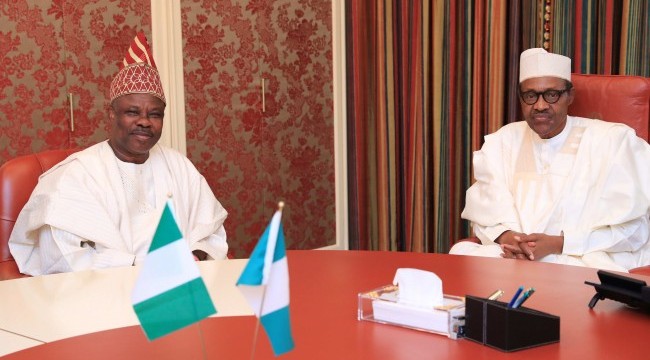 Buhari, Amosun in closed-door meeting
