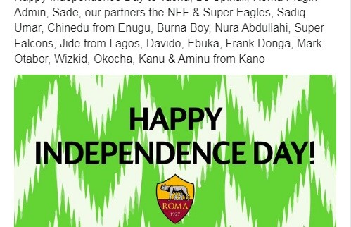 AS Roma, Bayer Leverkusen, Everton congratulate Nigeria