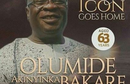 Late Olumide Bakare to be buried on Friday
