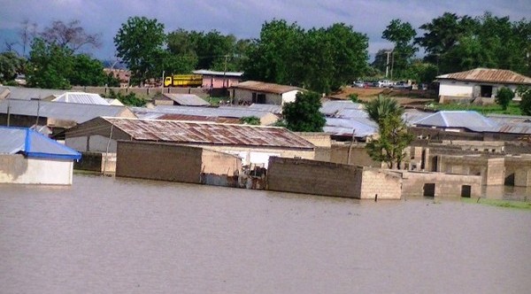 Displaced flood victims seek relief materials