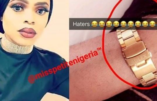 Freeze exposes Bobrisky's fake watch