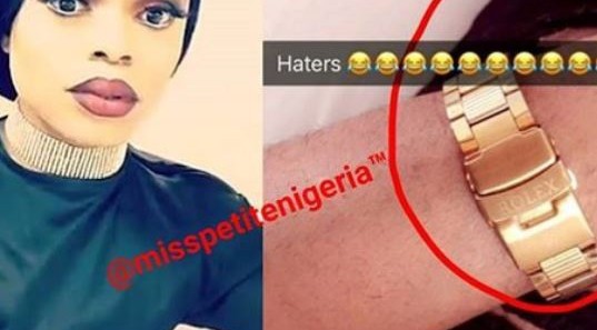 Freeze exposes Bobrisky's fake watch