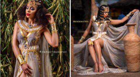 TBoss stuns as an Egyptian goddesses