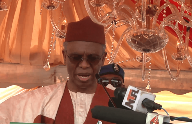 Elrufai Present Staff of Office to New Emir of Zazzau