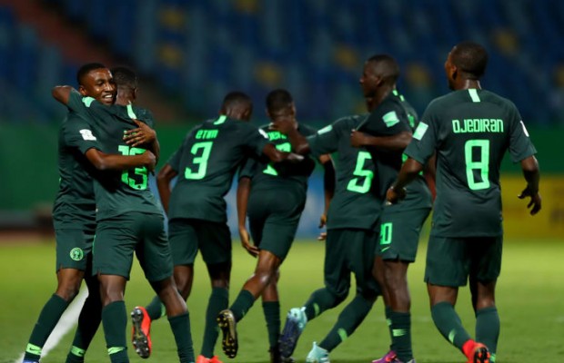 President Buhari celebrates Eaglets' victory