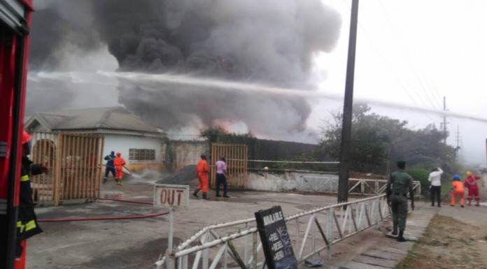 Fire raze petrol station in Warri