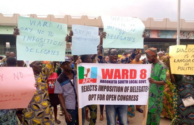 Protest Rocks Ogun APC Secretariat Over Delegate List