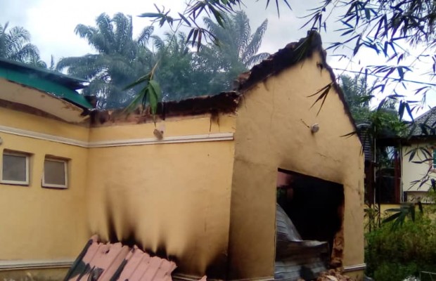 INEC Office in Njaba LGA of Imo State Set Ablaze