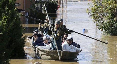 Japan deploys military rescuers as deadly storm hits