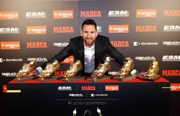 Messi wins sixth golden shoe in European leagues
