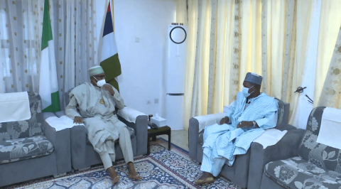 Gov Masari Briefs President Buhari on Kidnapped School Children