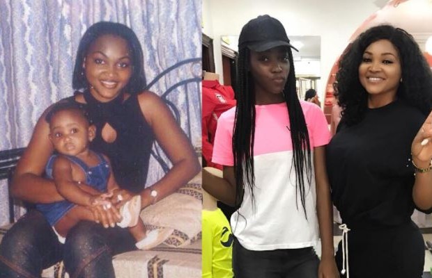 Mercy Aigbe shares old photo of herself and daughter