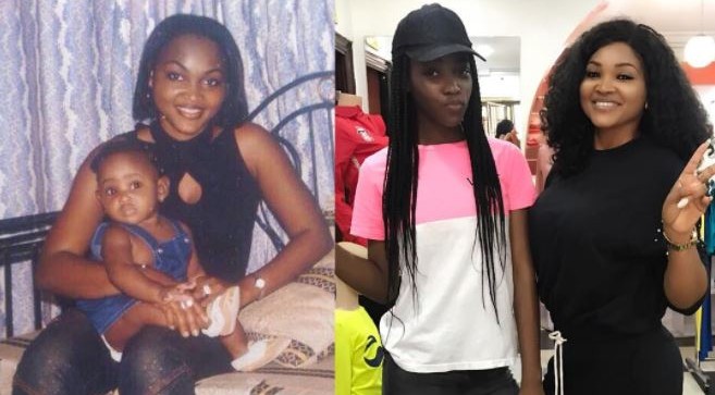 Mercy Aigbe shares old photo of herself and daughter