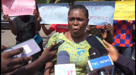 Nurses Protest Sack of Colleagues, Beg Abiodun for Reinstatement