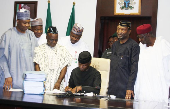 2017 budget: Osinbajo signs bill into law