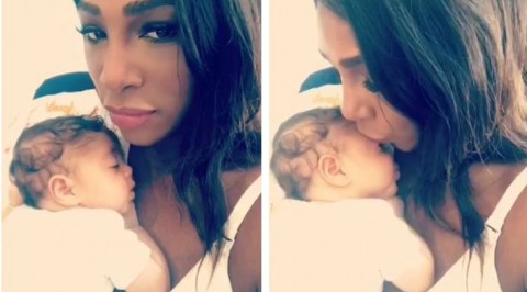 Serena Williams parades cute daughter on social media