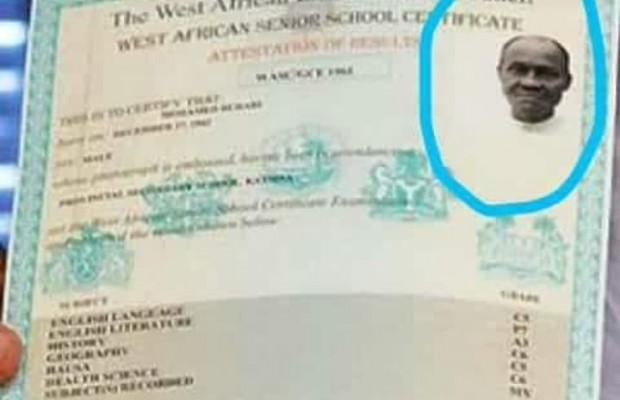 Buhari finally receives WAEC result