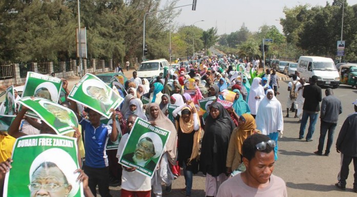 'Free Zakzaky' protesters besiege Abuja