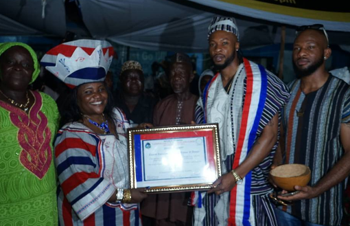 Flavour  gets chieftain title in Liberia