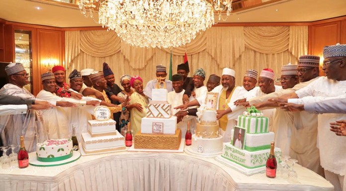 Photos from  President Buhari's surprise birthday party