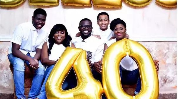 JJC Skillz @ 40: Funke Akindele shares first family photos