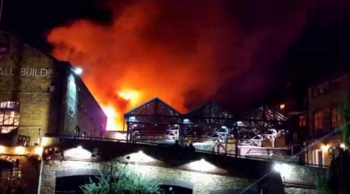 Fire engulfs London Camden market