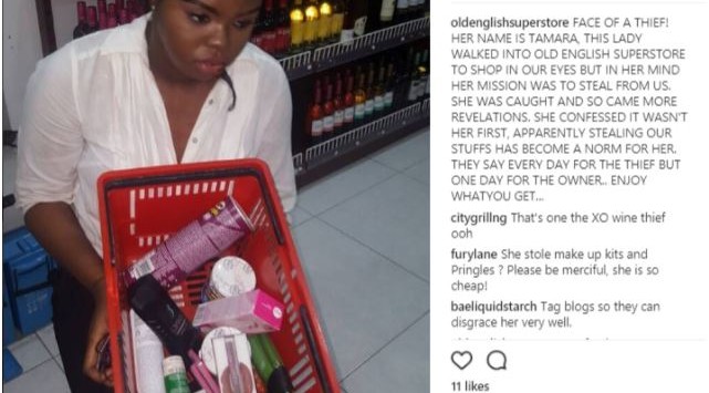 Lady steals from Lagos store