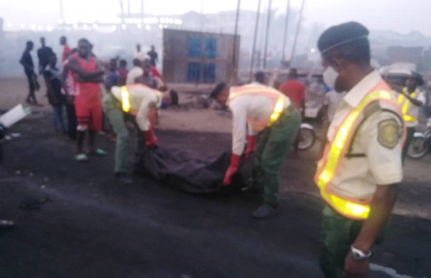 Driver, Motor Boy Dies, 35 Vehicles Burnt As Tanker Explodes On Lagos-Ibadan Expressway.