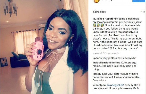 I am not leaving instagram -Laura Ikeji