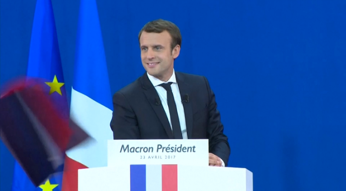 Newly elected french president thanks citizens