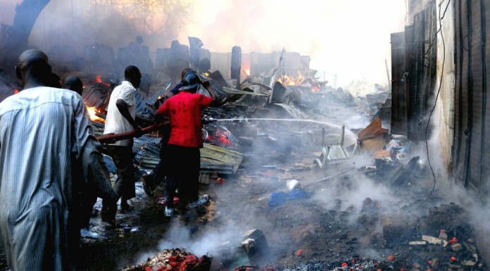 Fire razes another market