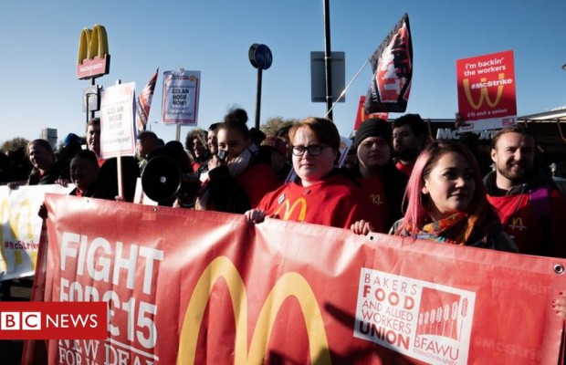 Mcdonald's UK staff join global day of protests