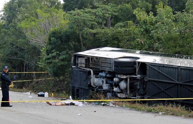 At least 12 tourists dead in bus crash on excursion